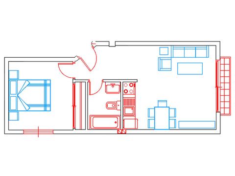 Plano tipo C3 · 1 dormitorio