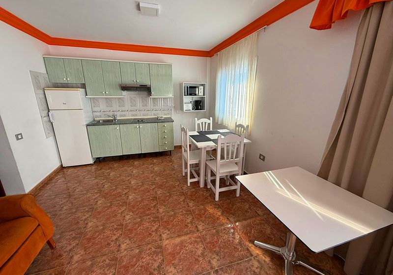 Salón-cocina de un apartamento tipo A